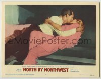 3c564 NORTH BY NORTHWEST LC #3 '59 Cary Grant & Eva Marie Saint kissing in train's upper berth!