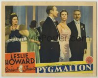 3c593 PYGMALION LC '38 Leslie Howard escorts Wendy Hiller to fancy ball & says they're in for it!