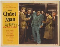 3c594 QUIET MAN LC #2 '51 John Wayne & Victor McLaglen giving the flabby handshake, John Ford
