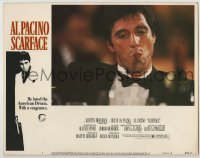 3c639 SCARFACE LC #7 '83 best close up of Al Pacino as Tony Montana in tuxedo with cigar!