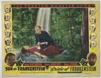 3c666 SON OF FRANKENSTEIN/BRIDE OF FRANKENSTEIN LC #4 '48 monster Boris Karloff w/ girl in forest!
