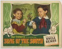 3c669 SONG OF THE SOUTH LC #7 '46 Disney, Bobby Driscoll & Luana Patten with cartoon bird!