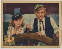3c676 STEAMBOAT 'ROUND THE BEND LC '35 great close up of Will Rogers & Anne Shirley at ship wheel!