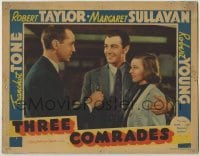 3c693 THREE COMRADES LC '38 Franchot Tone toasts to Robert Taylor & Margaret Sullavan's health!