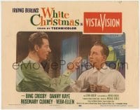 3c722 WHITE CHRISTMAS LC '54 close up of Bing Crosby listening to Danny Kaye as he gets dressed!