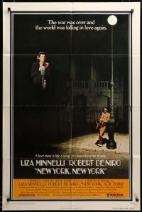 3c137 NEW YORK NEW YORK 1sh '77 Robert De Niro plays sax while Liza Minnelli sings!