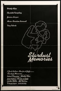 3c186 STARDUST MEMORIES 1sh '80 directed by Woody Allen, constellation art by Burt Kleeger!