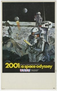 3c227 2001: A SPACE ODYSSEY Cinerama mini WC '68 Kubrick, art of astronauts on moon by Bob McCall!