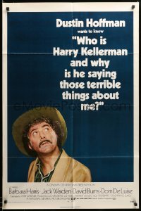 3c167 WHO IS HARRY KELLERMAN 1sh '71 Dustin Hoffman in cowboy hat wants to know!