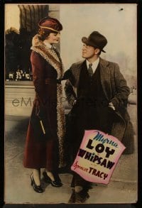 3d159 WHIPSAW Meloy Bros. 40x60 '35 c/u of beautiful Myrna Loy looking lovingly at Spencer Tracy!