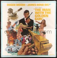 3d120 MAN WITH THE GOLDEN GUN West Hemi 6sh '74 art of Roger Moore as James Bond by Robert McGinnis