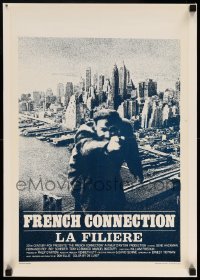 3d082 FRENCH CONNECTION Belgian '72 Gene Hackman, Ferracci art, directed by William Friedkin!