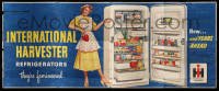 3d064 INTERNATIONAL HARVESTER billboard '50s the new refrigerator that's femineered for women!