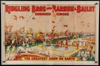 3d083 RINGLING BROS & BARNUM & BAILEY COMBINED CIRCUS 27x41 circus poster '30s wonderful art!