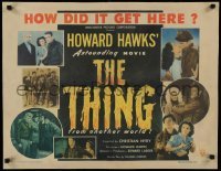 3d102 THING style B 1/2sh '51 Howard Hawks classic, shows seven scenes from the movie, rare!