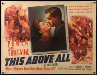 3d103 THIS ABOVE ALL style B 1/2sh '42 different romantic close up of Tyrone Power & Joan Fontaine!