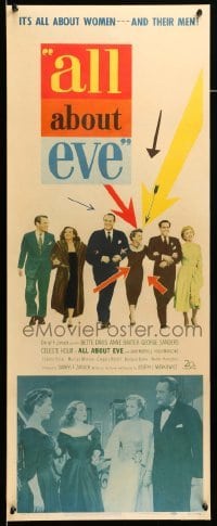 3d104 ALL ABOUT EVE insert '50 Bette Davis & Anne Baxter classic, young Marilyn Monroe shown!