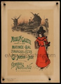 3d006 MAITRES DE L'AFFICHE 12x16 French art print 1897 rare Moulin de la Galette in Paris by Roedel
