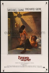 3f074 BEYOND THE LIMIT 1sh '83 art of Michael Caine, Richard Gere & sexy girl by Richard Amsel!