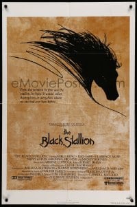 3f094 BLACK STALLION 1sh '79 Kelly Reno, Teri Garr, Carroll Ballard, great horse artwork!