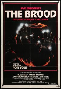 3f118 BROOD 1sh '79 David Cronenberg, art of monster in embryo, they're waiting for YOU!