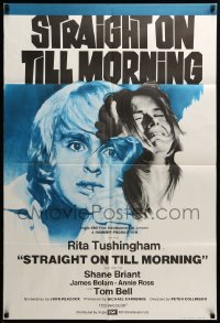 3f839 STRAIGHT ON TILL MORNING English 1sh '72 Rita Tushingham, English Hammer horror!