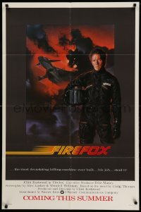 3f300 FIREFOX advance 1sh '82 cool C.D. de Mar art of killing machine, Clint Eastwood!