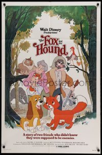 3f321 FOX & THE HOUND 1sh '81 two friends who didn't know they were supposed to be enemies!