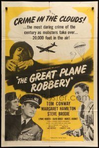 3f371 GREAT PLANE ROBBERY 1sh '50 Tom Conway, Margaret Hamilton, crime at 20,000 feet!
