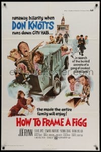 3f412 HOW TO FRAME A FIGG 1sh '71 Joe Flynn, wacky comedy images of Don Knotts!