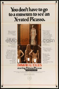 3f429 IMMORAL TALES 1sh '76 Contes Immoraux, naked sexy French babes, daughter of Pablo Picasso!