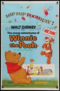 3f566 MANY ADVENTURES OF WINNIE THE POOH 1sh '77 and Tigger too, plus three great shorts!