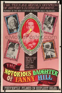 3f643 NOTORIOUS DAUGHTER OF FANNY HILL 1sh '66 sexy images, fervently filmed in explicit color!