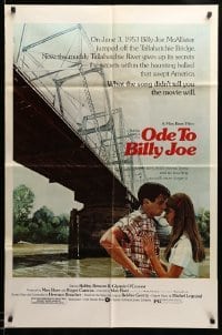 3f651 ODE TO BILLY JOE 27x35 1sh '76 Robby Benson & Glynnis O'Connor, based on Bobbie Gentry song!