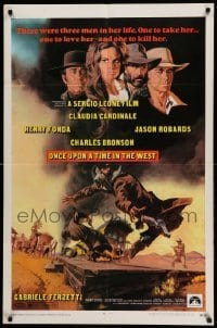 3f663 ONCE UPON A TIME IN THE WEST 1sh '69 Sergio Leone, Cardinale, Fonda, Bronson, Robards!