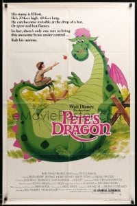 3f694 PETE'S DRAGON 1sh R84 Walt Disney, Helen Reddy, colorful art of Pete & Elliott!