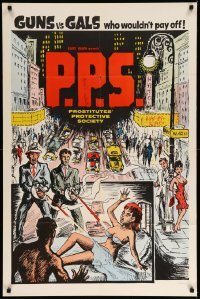 3f719 PROSTITUTES' PROTECTIVE SOCIETY 1sh '66 Barry Mahon, guns vs gals who wouldn't pay off!