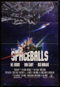 3f812 SPACEBALLS 1sh '87 Mel Brooks sci-fi Star Wars spoof, Bill Pullman, Moranis, PG-rated!