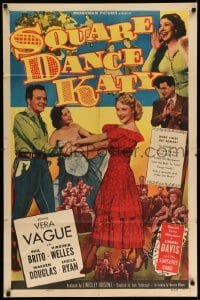 3f822 SQUARE DANCE KATY 1sh '50 hillbilly Vera Vague, Governor Jimmie Davis & his Sunshine Band!