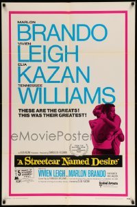 3f843 STREETCAR NAMED DESIRE 1sh R70 Marlon Brando, Vivien Leigh, Elia Kazan classic!