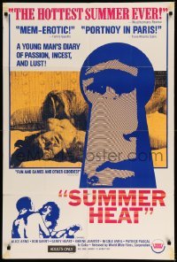 3f851 SUMMER HEAT 1sh 1971 young man's diary of passion, incest & lust!