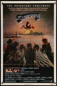 3f855 SUPERMAN II NSS style 1sh '81 Christopher Reeve, Terence Stamp, great image of villains!