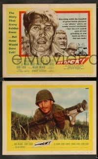 3g044 ATTACK 8 LCs '56 WWII soldiers Lee Marvin, Jack Palance & Richard Jaeckel!