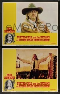 3g072 BUFFALO BILL & THE INDIANS 8 LCs '76 Burt Lancaster, Paul Newman as William F. Cody!