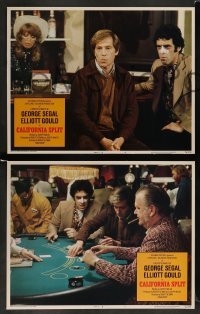 3g074 CALIFORNIA SPLIT 8 LCs '74 Robert Altman, George Segal & Elliott Gould as pro poker players!