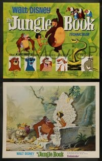 3g019 JUNGLE BOOK 9 LCs '67 Walt Disney cartoon classic, great art of Mowgli, Baloo & friends!