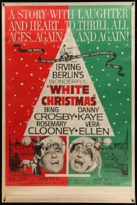 3h064 WHITE CHRISTMAS 40x60 R61 Bing Crosby, Danny Kaye, Clooney, Vera-Ellen, musical classic!
