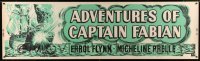 3h068 ADVENTURES OF CAPTAIN FABIAN paper banner '51 great art of explosion on ship at sea, rare!