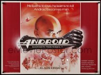 3j473 ANDROID British quad '82 Klaus Kinski, Norbert Weisser, Max 404 learns to love & to kill!