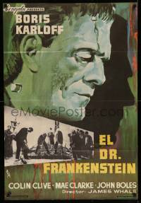 3j047 FRANKENSTEIN Spanish R65 great different MCP art of Boris Karloff as the monster!